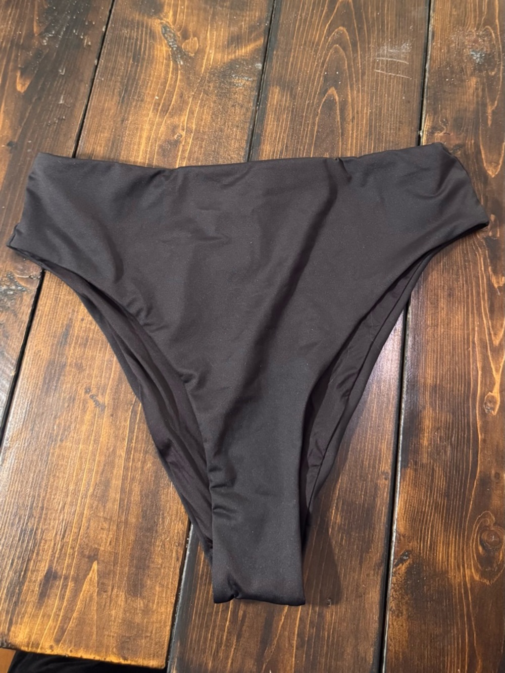 SKIMS High-Cut Cheeky Women's Swim Bottoms in Black Onyx M
